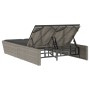 Double sun lounger with gray synthetic rattan cushions by , Loungers - Ref: Foro24-368181, Price: 293,68 €, Discount: %