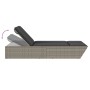 Double sun lounger with gray synthetic rattan cushions by , Loungers - Ref: Foro24-368181, Price: 293,68 €, Discount: %