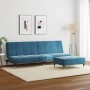 Zweiplätziges Schlafsofa mit blauem Samthocker. von , Sofas - Ref: Foro24-3258144, Preis: 308,70 €, Rabatt: %