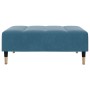 Sofá cama de 2 plazas con taburete terciopelo azul de , Sofás - Ref: Foro24-3258144, Precio: 308,70 €, Descuento: %