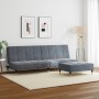 Zweiplätziges Schlafsofa mit dunkelgrauem Samt-Hocker. von , Sofas - Ref: Foro24-3258146, Preis: 315,21 €, Rabatt: %