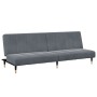 Sofá cama de 2 plazas con taburete terciopelo gris oscuro de , Sofás - Ref: Foro24-3258146, Precio: 315,21 €, Descuento: %