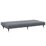 Sofá cama de 2 plazas con taburete terciopelo gris oscuro de , Sofás - Ref: Foro24-3258146, Precio: 315,21 €, Descuento: %