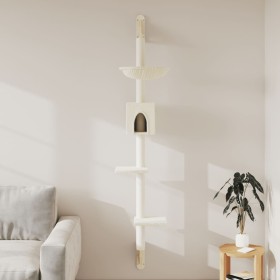 Cream wall-mounted cat scratching tree 187 cm by , Cat furniture - Ref: Foro24-172398, Price: 49,99 €, Discount: %