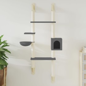 Árbol rascador para gatos de pared gris oscuro 180 cm de , Mobiliario para gatos - Ref: Foro24-172403, Precio: 64,93 €, Descu...