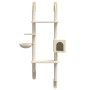 Cream 180 cm wall scratching tree for cats by , Cat furniture - Ref: Foro24-172401, Price: 68,24 €, Discount: %