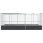 Birdcage with silver-colored steel extension 518x307x212 cm by , Feet and bird cages - Ref: Foro24-3214277, Price: 822,93 €, ...