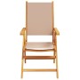 Reclining garden chairs 8 units solid wood and taupe fabric by , Garden chairs - Ref: Foro24-3214546, Price: 570,24 €, Discou...