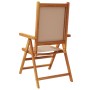 Reclining garden chairs 8 units solid wood and taupe fabric by , Garden chairs - Ref: Foro24-3214546, Price: 570,24 €, Discou...