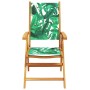 Reclining garden chairs, set of 8, made of solid wood and green fabric. by , Garden chairs - Ref: Foro24-3214552, Price: 568,...