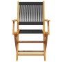 Reclining garden chairs 4 pcs solid acacia wood black by , Garden chairs - Ref: Foro24-3214565, Price: 282,97 €, Discount: %