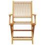 Folding garden chairs 4 pcs solid acacia wood beige by , Garden chairs - Ref: Foro24-3214571, Price: 284,18 €, Discount: %