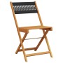 Reclining garden chairs 6 pcs solid acacia wood black by , Garden chairs - Ref: Foro24-3214602, Price: 251,09 €, Discount: %