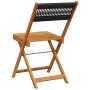 Reclining garden chairs 6 pcs solid acacia wood black by , Garden chairs - Ref: Foro24-3214602, Price: 251,09 €, Discount: %