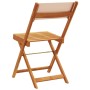 Folding garden chairs 8 pcs solid wood and beige fabric by , Garden chairs - Ref: Foro24-3214621, Price: 324,23 €, Discount: %