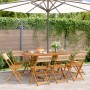 Folding garden chairs 8 pcs solid acacia wood beige by , Garden chairs - Ref: Foro24-3214609, Price: 349,40 €, Discount: %