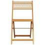 Folding garden chairs 8 pcs solid acacia wood beige by , Garden chairs - Ref: Foro24-3214609, Price: 349,40 €, Discount: %