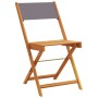 Folding garden chairs 6 pcs solid wood and anthracite fabric by , Garden chairs - Ref: Foro24-3214614, Price: 243,92 €, Disco...