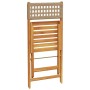 Folding garden chairs 6 pcs solid wood and beige PE rattan by , Garden chairs - Ref: Foro24-3214599, Price: 240,78 €, Discoun...