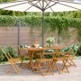 Reclining garden chairs, set of 6, made of solid wood and green fabric. by , Garden chairs - Ref: Foro24-3214623, Price: 243,...