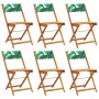 Reclining garden chairs, set of 6, made of solid wood and green fabric. by , Garden chairs - Ref: Foro24-3214623, Price: 243,...