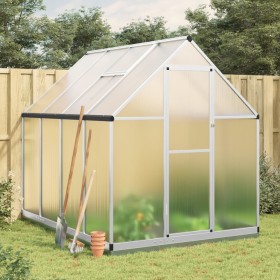 Greenhouse with silver aluminum base frame 224x169x202 cm by , Greenhouses - Ref: Foro24-3266323, Price: 510,99 €, Discount: %