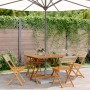 5-piece garden dining set made of PE rattan and solid beige wood. by , Garden sets - Ref: Foro24-3281780, Price: 277,96 €, Di...