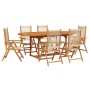 Set de comedor jardín 7 pzas polipropileno madera maciza beige de , Conjuntos de jardín - Ref: Foro24-3281723, Precio: 752,99...