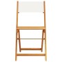 3-piece bistro set, fabric and solid white cream wood by , Garden sets - Ref: Foro24-3281844, Price: 146,54 €, Discount: %