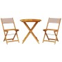 3-piece bistro set in taupe fabric and solid wood by , Garden sets - Ref: Foro24-3281846, Price: 144,99 €, Discount: %