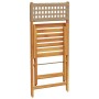 Juego de bistro de 3 piezas ratán PE y madera maciza beige de , Conjuntos de jardín - Ref: Foro24-3281756, Precio: 140,60 €, ...