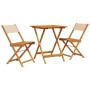 3-teiliges Bistro-Set aus Stoff und massivem Holz in Beige. von , Gartensets - Ref: Foro24-3281763, Preis: 142,28 €, Rabatt: %