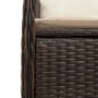 Reclining garden armchair with brown synthetic rattan cushions. by , Garden chairs - Ref: Foro24-365681, Price: 143,08 €, Dis...