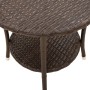 Reclining garden chairs with table 2 pcs brown PE rattan by , Garden chairs - Ref: Foro24-365706, Price: 287,77 €, Discount: %