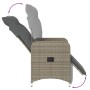 Reclining garden armchair with gray synthetic rattan cushions by , Garden chairs - Ref: Foro24-365697, Price: 153,59 €, Disco...