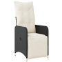 Reclining garden armchair with black synthetic rattan cushions by , Garden chairs - Ref: Foro24-365695, Price: 149,35 €, Disc...