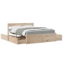 Cama con cajones y colchón madera maciza de pino 160x200 cm de , Camas y somieres - Ref: Foro24-3281892, Precio: 525,99 €, De...