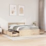 Cama con cajones y colchón madera maciza de pino 160x200 cm de , Camas y somieres - Ref: Foro24-3281892, Precio: 525,99 €, De...