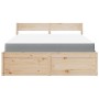 Cama con cajones y colchón madera maciza de pino 160x200 cm de , Camas y somieres - Ref: Foro24-3281892, Precio: 525,99 €, De...