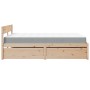 Bed with drawers and solid pine wood mattress 160x200 cm by , Beds and slatted bases - Ref: Foro24-3281892, Price: 538,34 €, ...