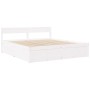 Bed with drawers and solid pine wood white mattress 180x200 cm by , Beds and slatted bases - Ref: Foro24-3281890, Price: 668,...