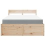 Bed with drawers and solid pine wood mattress 120x200 cm by , Beds and slatted bases - Ref: Foro24-3281901, Price: 450,43 €, ...