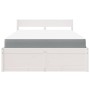 Bed with drawers and solid white pine mattress 120x190 cm by , Beds and slatted bases - Ref: Foro24-3281917, Price: 543,34 €,...