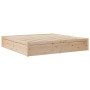 Cama con colchón madera maciza de pino 200x200 cm de , Camas y somieres - Ref: Foro24-3281922, Precio: 472,43 €, Descuento: %