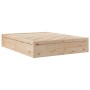 Bed with solid pine wood mattress 140x200 cm by , Beds and slatted bases - Ref: Foro24-3281934, Price: 362,71 €, Discount: %