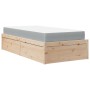 Bed with solid pine wood mattress 90x200 cm by , Beds and slatted bases - Ref: Foro24-3281943, Price: 252,32 €, Discount: %