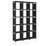 Estantería de 15 cubos de tela negro 103x30x175,5 cm de vidaXL, Librerías y estanterías - Ref: Foro24-322618, Precio: 49,43 €...