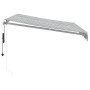 Toldo retráctil automático luz LED antracita blanco 300x250 cm de , Toldos - Ref: Foro24-3215781, Precio: 448,01 €, Descuento: %