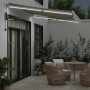 Automatic retractable awning with LED light in anthracite white 350x250 cm by , Awnings - Ref: Foro24-3215783, Price: 474,02 ...