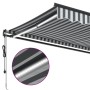 Retractable automatic awning with LED light anthracite white 400x350 cm by , Awnings - Ref: Foro24-3215811, Price: 675,86 €, ...